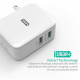 RAVPower 30W Dual USB Charger with Quick Charge 3.0 White (RP-PC006WH)